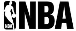 Black NBA logo with white background
